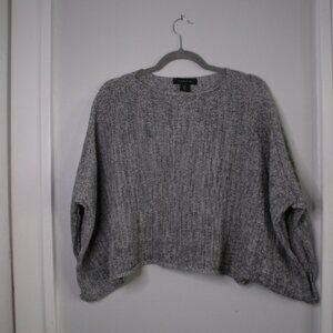 Tahari women's gray marl knit sweater